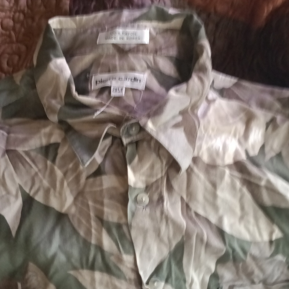 nwt pierre cardin mens short sleeve button down shirt